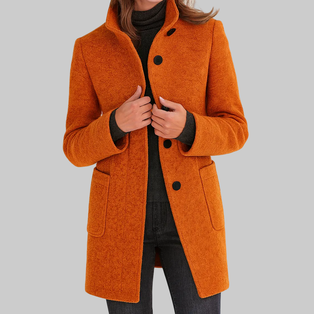 Anne - High Collar, Soft Blend Jacket