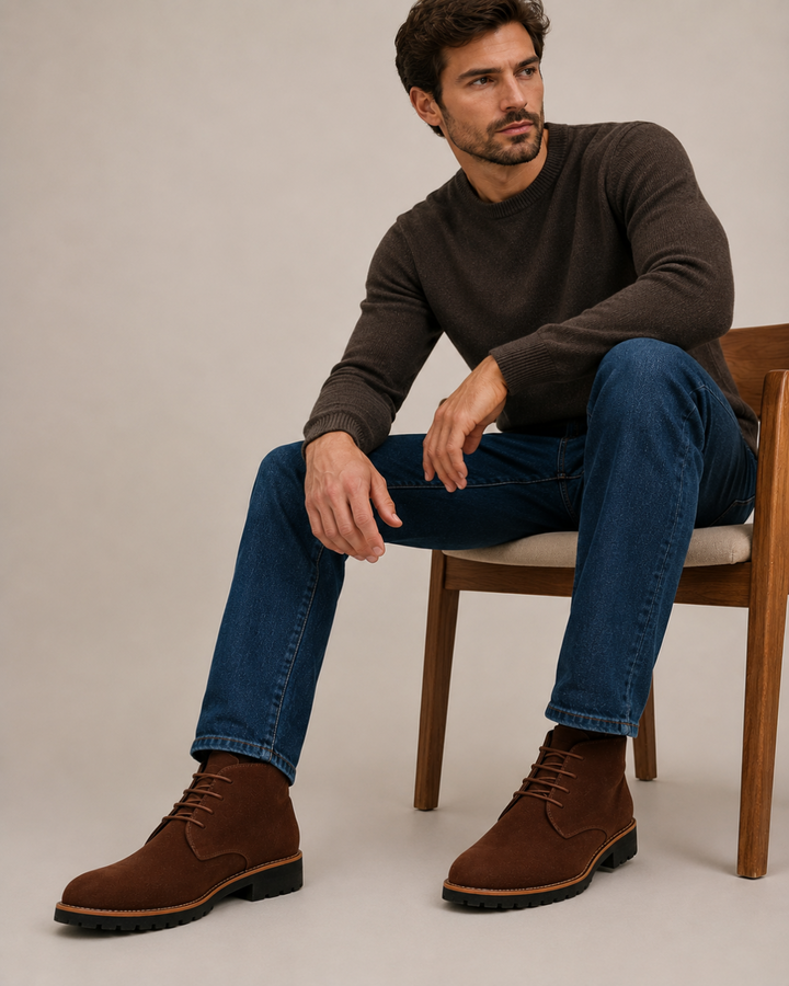 Elijah  – Pohodlné chukka boty s protiskluzovou podrážkou a elegantním designem