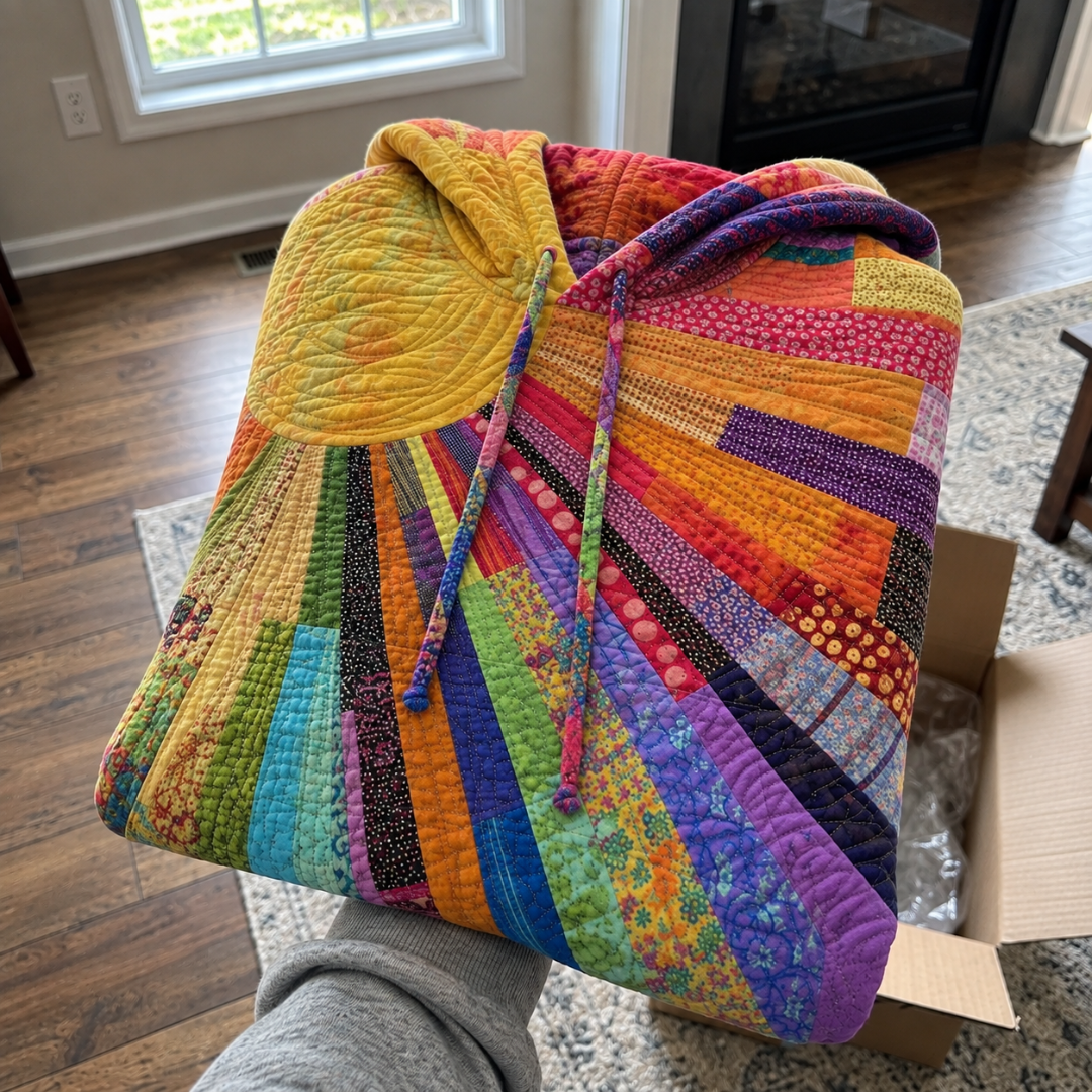 Eliška | Barevný patchwork po celé mikině