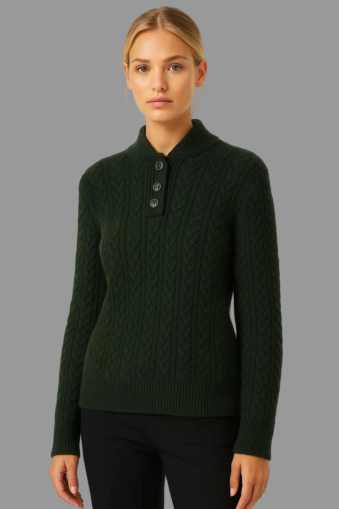 Ysella | Cable-Knit Cardigan With Buttons