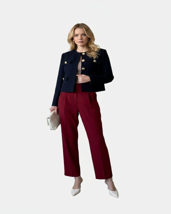 STEFANIE | Klasické slim-fit kalhoty