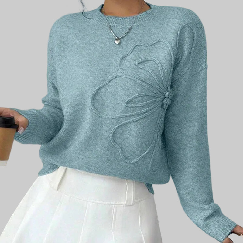 Evelyn | Soft Floral Comfort Knit Sweater