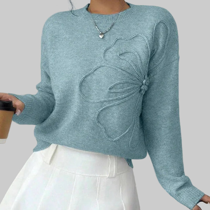 Evelyn | Soft Floral Comfort Knit Sweater