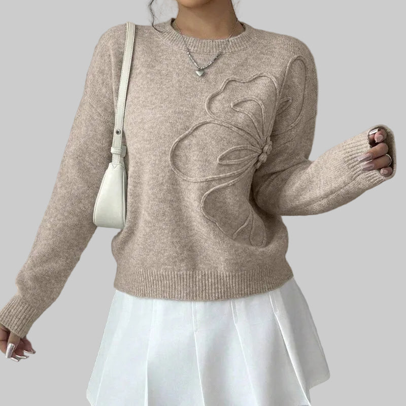 Evelyn | Soft Floral Comfort Knit Sweater