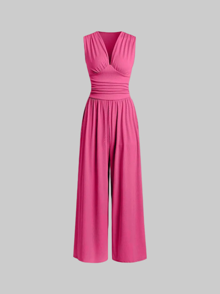 Ava – Chic Sleeveless Wide-Leg Jumpsuit