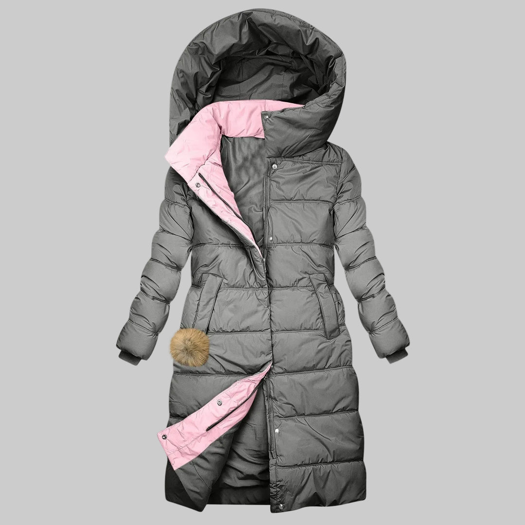Karolína | Elegantní zimní dlouhá bunda s kapucí