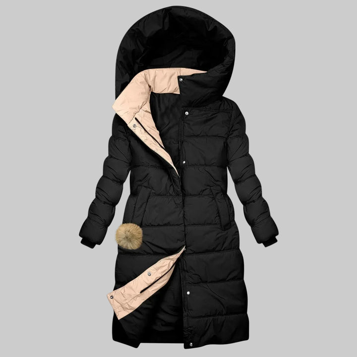 Karolína | Elegantní zimní dlouhá bunda s kapucí