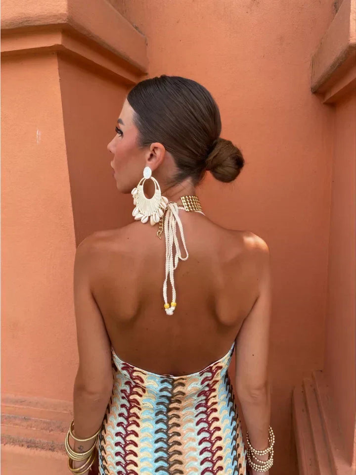Roxanne™ | Šaty Bez Záda s Halter Límcem
