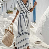 Arlena | Elegantní šaty s křížovým výstřihem