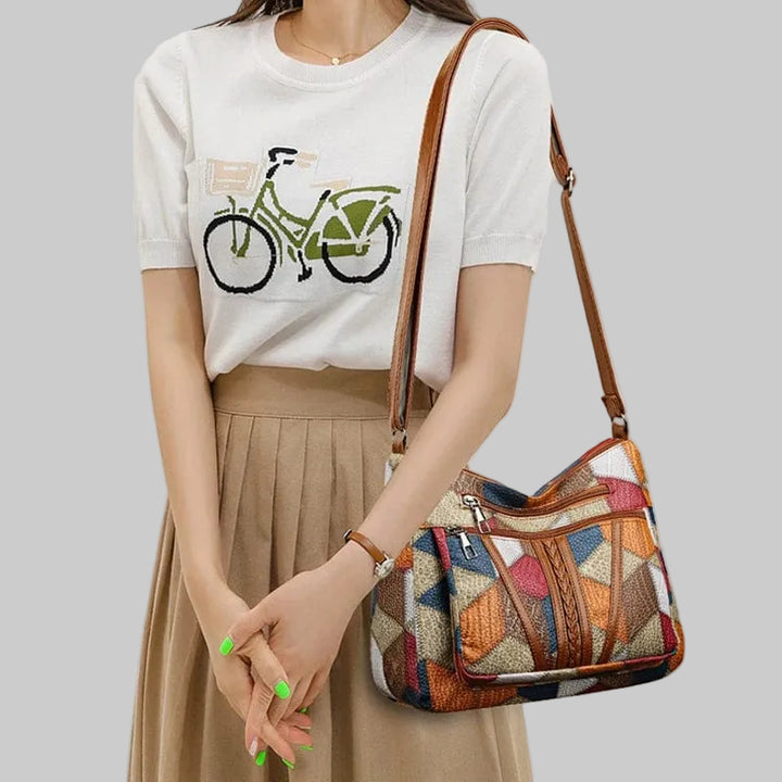 Solara | Mozaiková kožená taška