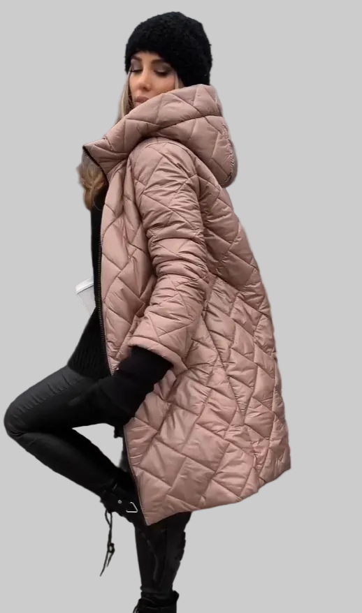 Maison™ | Prošívaná péřová bunda s kapucí