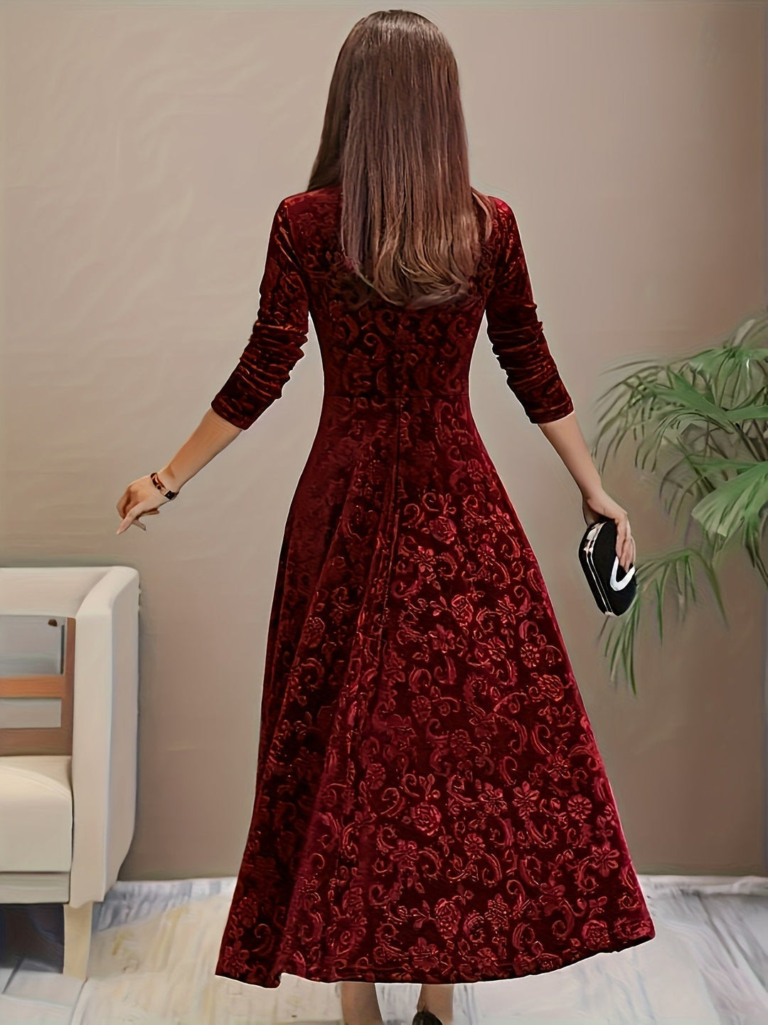 Dorothy | Elegantní vzorované maxi šaty