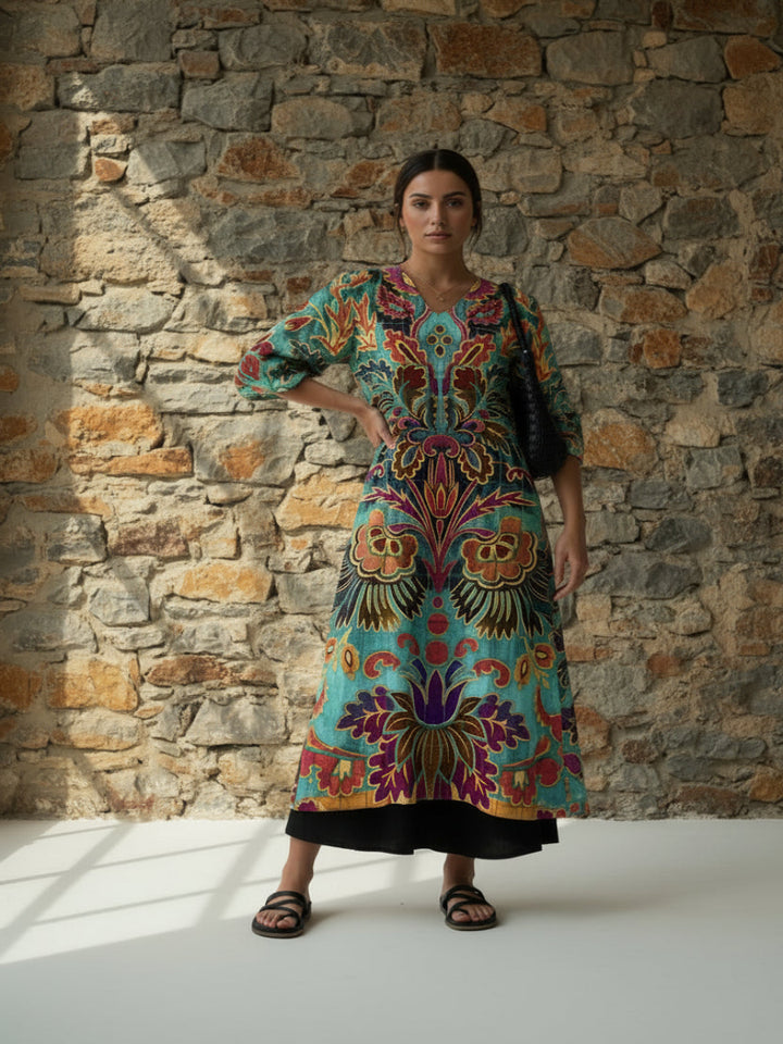 Carolina | Elegantní šaty s florálním potiskem