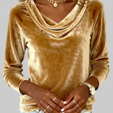 Emma - Soft Velvet Long Sleeve Top