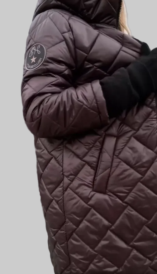 Maison™ | Prošívaná péřová bunda s kapucí