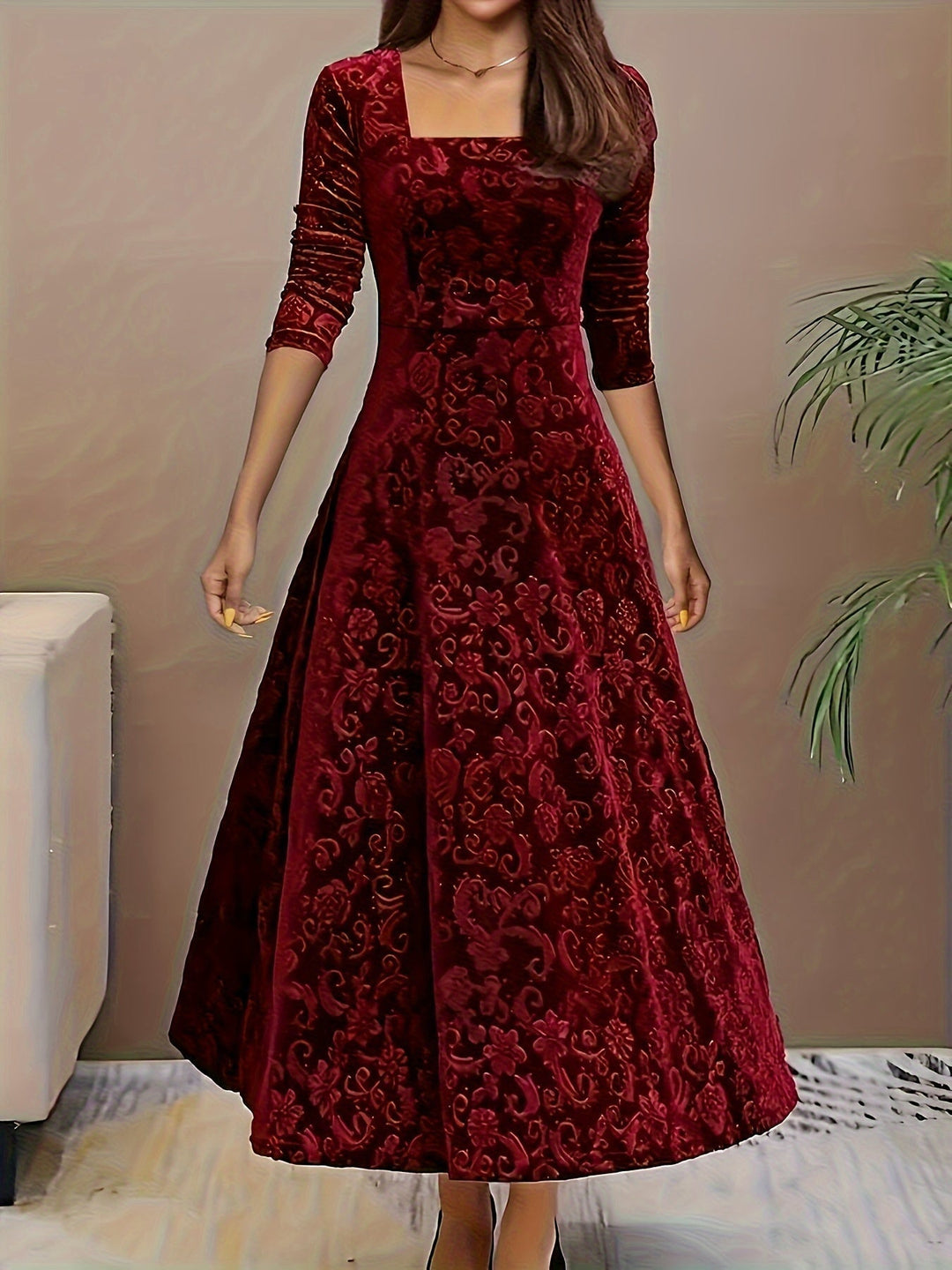 Dorothy | Elegantní vzorované maxi šaty