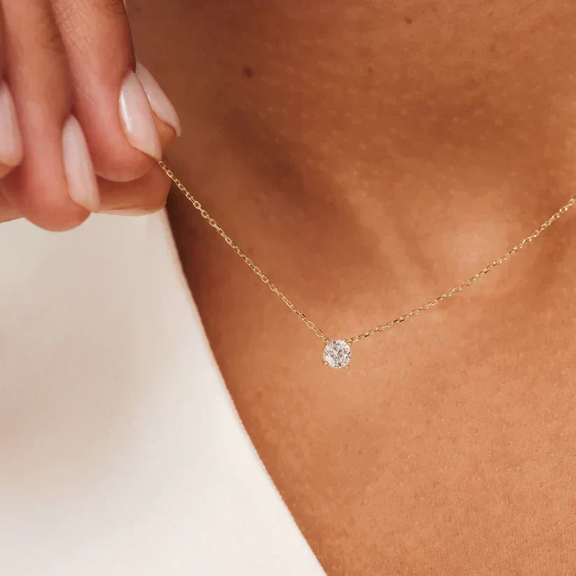 Ysavienna | Náhrdelník s Moissanitem ve 14k Zlatu