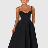 MAILEEN | Elegantní midi šaty v korzet stylu